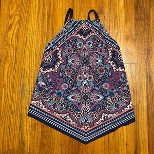 Patterned swim top